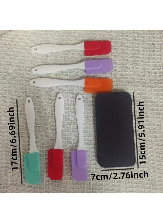 10pcs Random Color Silicone Spatula Set Heat Resistant Non Stick Detachable Scrapers - Image 3